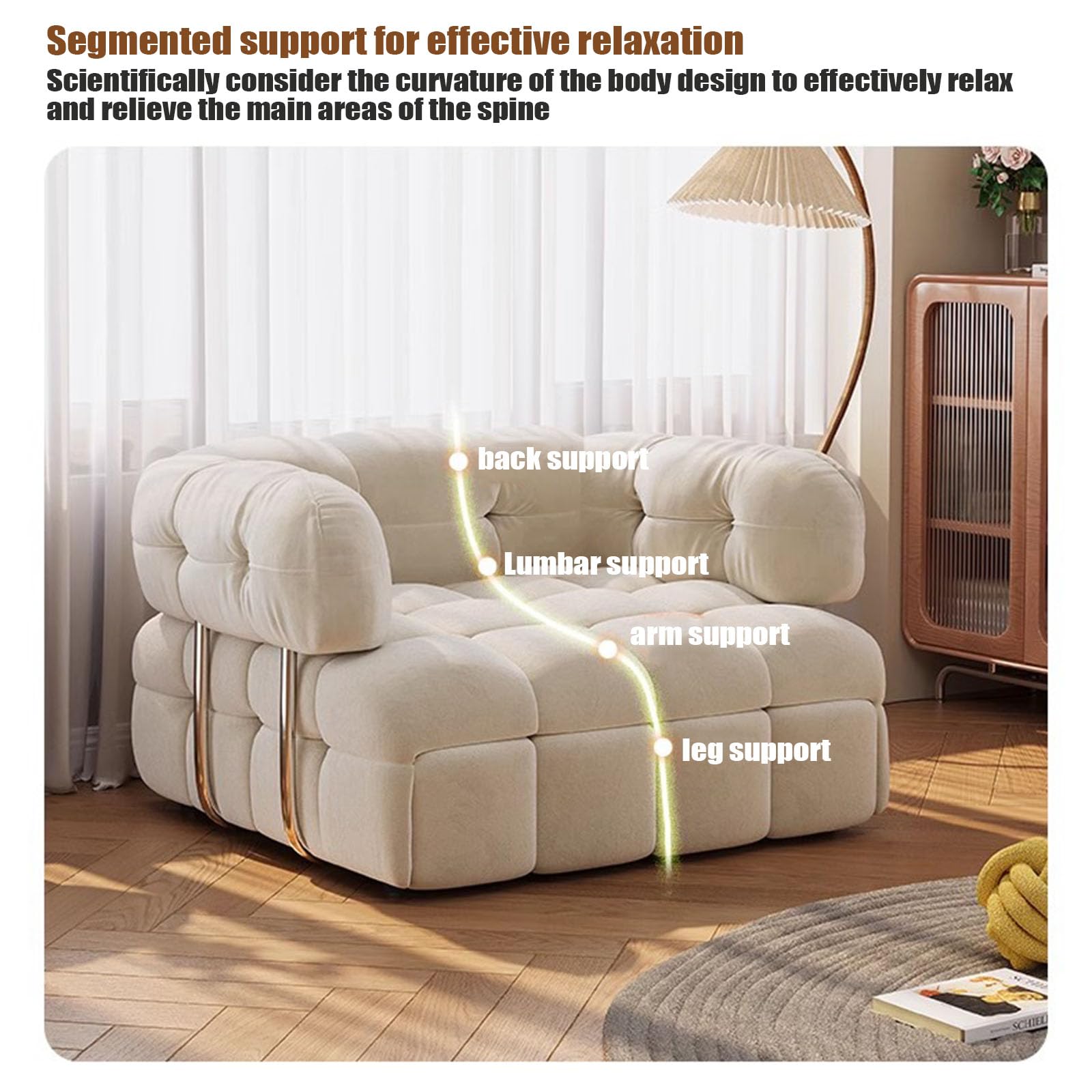 2-in-1 Convertible Single Sofa Bed with Armrest and Sturdy Frame